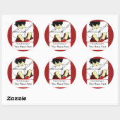 子読蔵書票 ラウンドシール (シート)