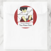 子読蔵書票 ラウンドシール (バッグ)