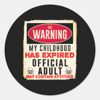 子警告供18歳を過ぎた ラウンドシール