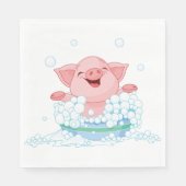 子豚お風呂紙ナプキン スタンダードランチョンナプキン (正面)