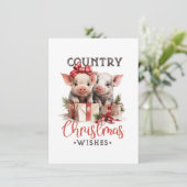 子豚とプレゼントのカントリークリスマス 招待状 (スタンド正面)
