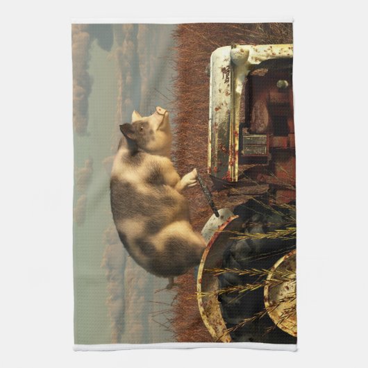 子豚の夢 キッチンタオル (縦)