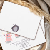 子豚の誕生日招待状、農場のこの小さな豚ちゃん 招待状