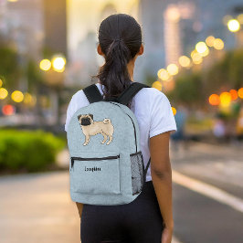 子豚モップドッグブリードデザインとカスタム文字 プリントバックパック