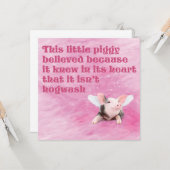 子豚信じ カード (正面/裏面インサイチュ)