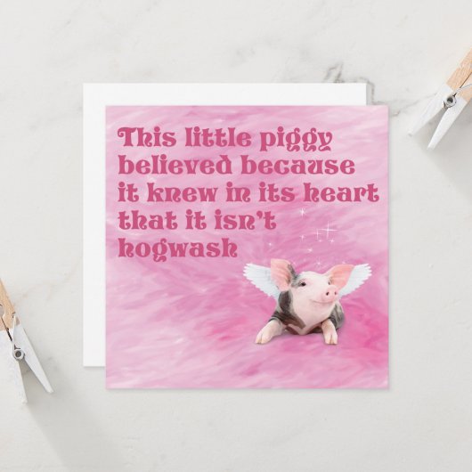 子豚信じ カード (正面/裏面インサイチュ)