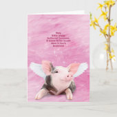 子豚信じ カード (黄色い花)