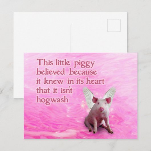 子豚信じ ポストカード (正面/裏面)