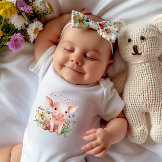 子豚 ワイルドフラワーファーム 赤ちゃん名 Tシャツ