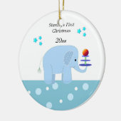 子象の初めてのクリスマス セラミックオーナメント (左)