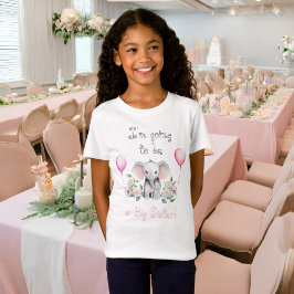 子象の芍薬とユーカリのビッグシスター Tシャツ