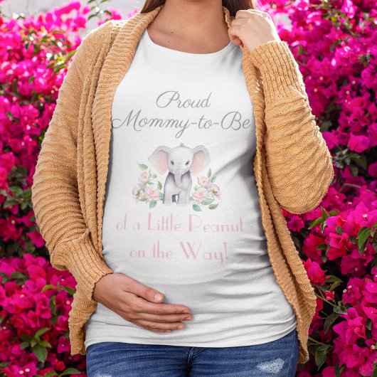 子象の芍薬とユーカリのママになる人へ Tシャツ