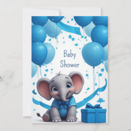 子象の誕生日お祝い 🐘 招待状