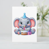 子象の1歳の誕生日 出欠カード (スタンド正面)