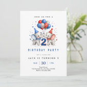 子象の2歳の誕生日パーティー 招待状 (スタンド正面)