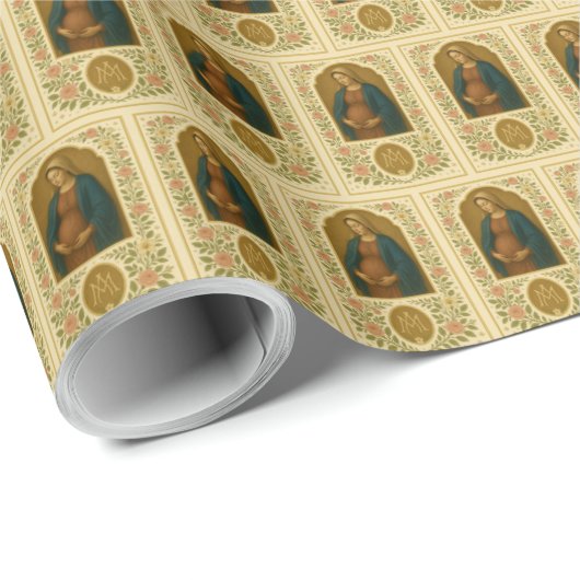 子賛美フローラを受けビクトリアンる母 ラッピングペーパー (ロールコーナー)