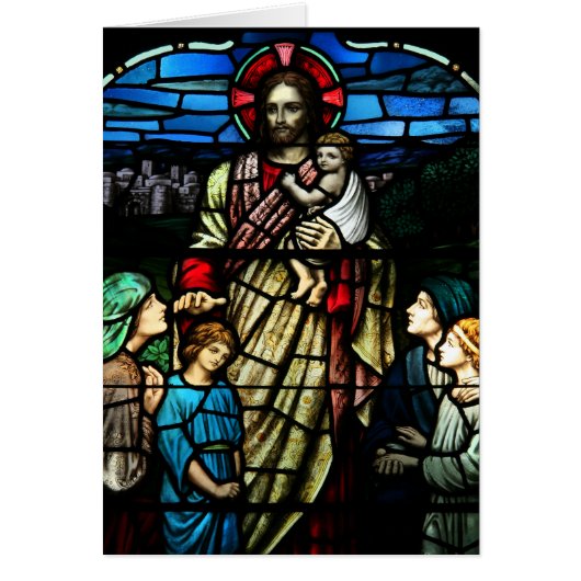 子賛美供がステンドグラスのカード (正面)