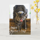 子風変わり供の母の日のカード カード (黄色い花)