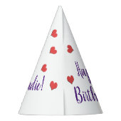 子馬およびハートの誕生日 パーティーハット (裏面)