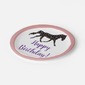 子馬およびハートの誕生日 ペーパープレート (アングル)