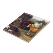 子馬のろばは農場を引込めます タイル (側面)