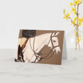 子馬のハンターの挨拶状 カード (黄色い花)