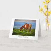 子馬の王国-ハッピーバースデー カード (黄色い花)