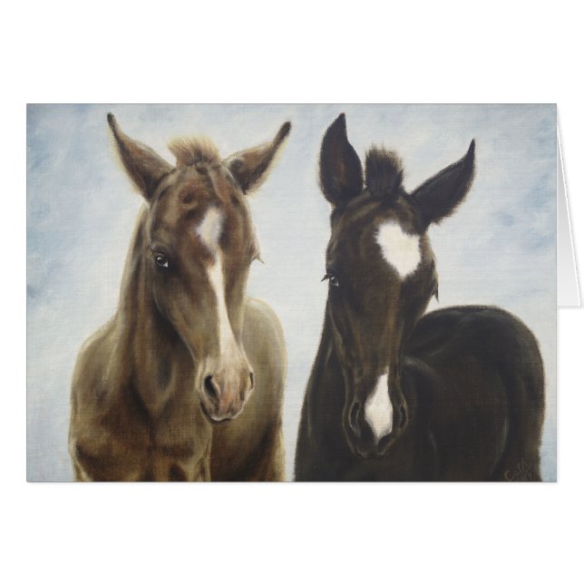 子馬の空白のなカード (正面横)