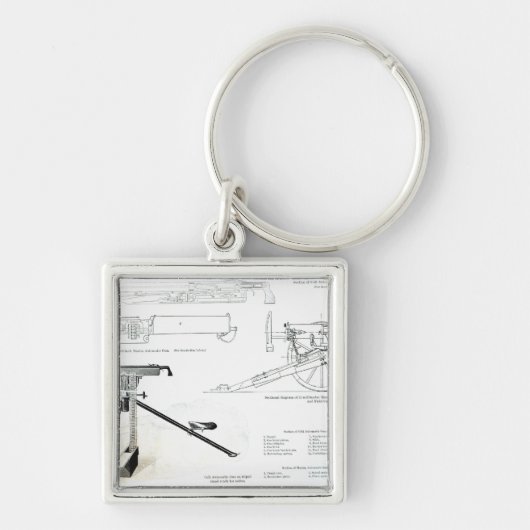 子馬の自動銃の比較 キーホルダー (正面)