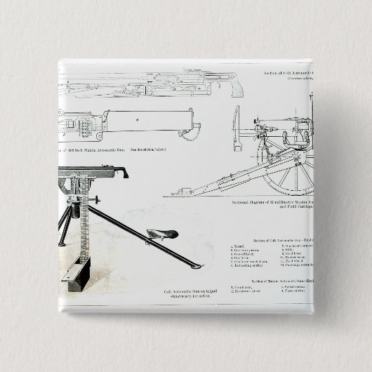 子馬の自動銃の比較 缶バッジ (正面)