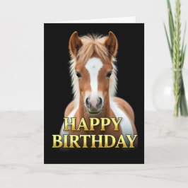子馬の誕生日カードのクローズアップデザイン カード