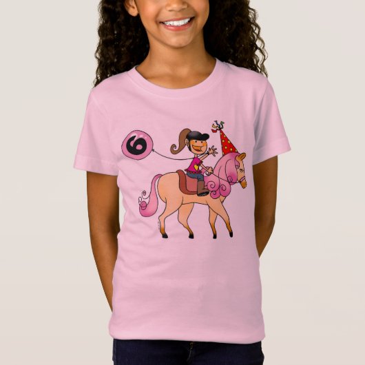 子馬の6歳の女の子 Tシャツ (正面)