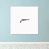 子馬ウォーカーテキサス州・レンジャー拳銃 キャンバスプリント (インサイチュ (ウッドフロア))