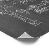 子馬ウッドスマン火器特許 – 黒板 ポスター (角)