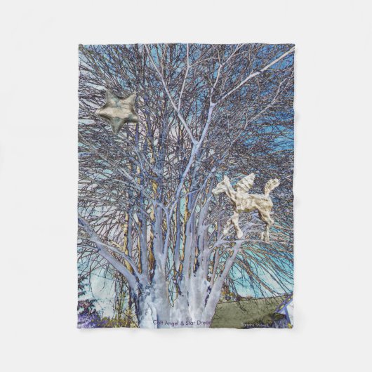 子馬エンジェルアンドスタードリーム フリースブランケット (正面)