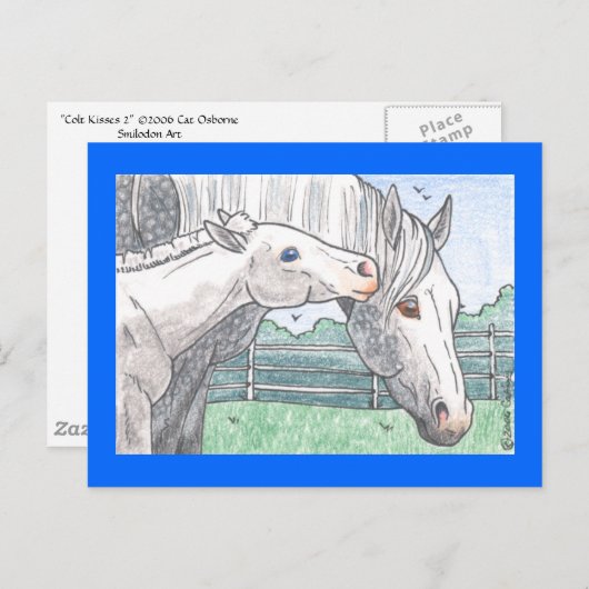 "子馬キス2" ポストカード (正面/裏面)