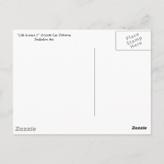 "子馬キス2" ポストカード (裏面)