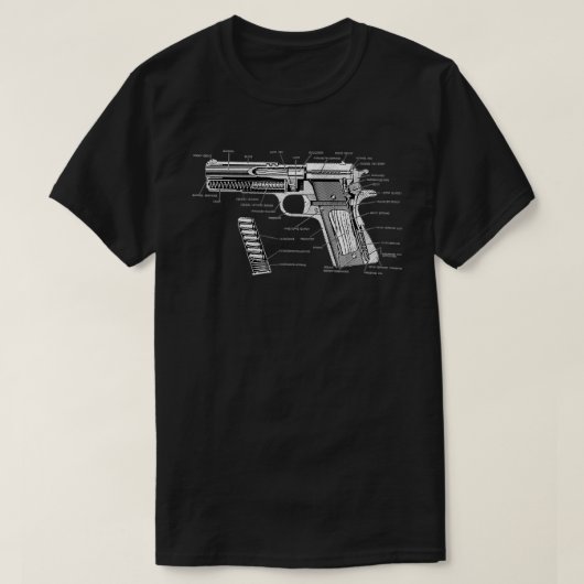 子馬1911部品図 Tシャツ (デザイン正面)