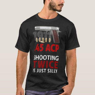 子馬1911 -射撃、 発砲がT間抜けシャツの2倍 Tシャツ