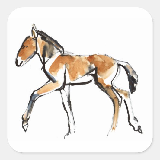 子馬 スクエアシール (正面)