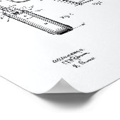 子馬.45 1911パテントアート – ホワイト紙 ポスター (角)