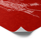 子馬AR-15半自動ライフル特許 – バーガンディ ポスター (角)