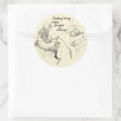 子魅力的供のイラストレーションが早く良くなる ラウンドシール (バッグ)