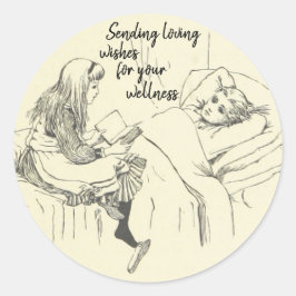 子魅力的供のイラストレーションが早く良くなる ラウンドシール