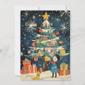 「子魅力的供の飾クリスマスツリードッグ シーズンカード (正面)