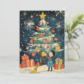 「子魅力的供の飾クリスマスツリードッグ シーズンカード (スタンド正面)