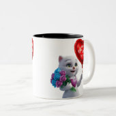 子魅力的天国猫デーTシャツ ツートーンマグカップ (正面右)