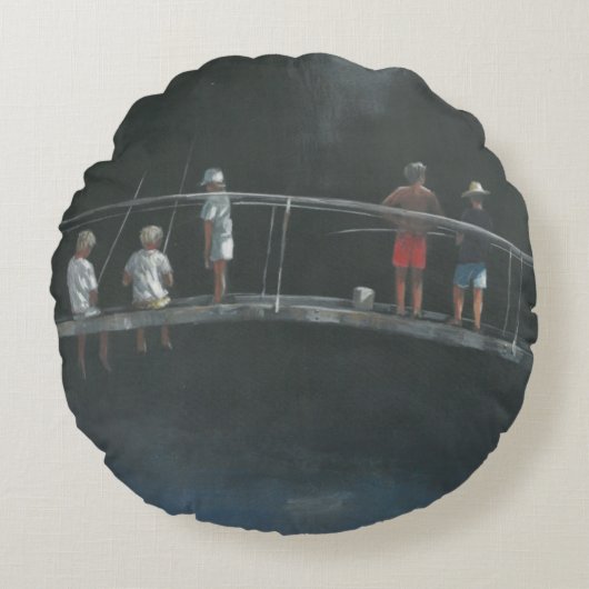 子魚釣り ラウンドクッション (正面)