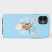 子鹿と青のバラ Case-Mate iPhoneケース (裏面(横))