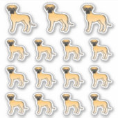 子鹿のグレートデーン かわいいキャラクター犬 シール (正面)